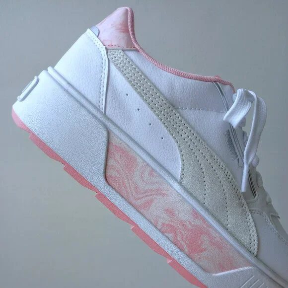 Puma Women's Karmen Rebelle She Moves Us Platform in Lovely White Peach Smooth - Picture 6 of 13